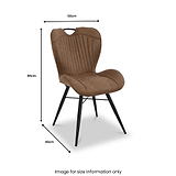 Peran Soft Faux Leather Green Dining Chair from Roseland Furniture