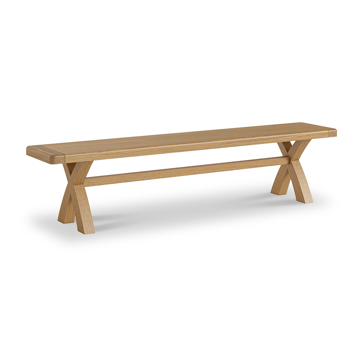 Portland Oak 200cm Dining Bench from Roseland Furniture