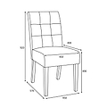 Pryder Faux Linen Dining Chair dimensions