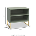 Hudson 2 Open Shelf Bedside in Olive from Roseland Furniture