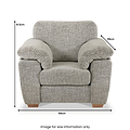 Camden Armchair Tate Grey Bohor Charcoal from Roseland Furniture