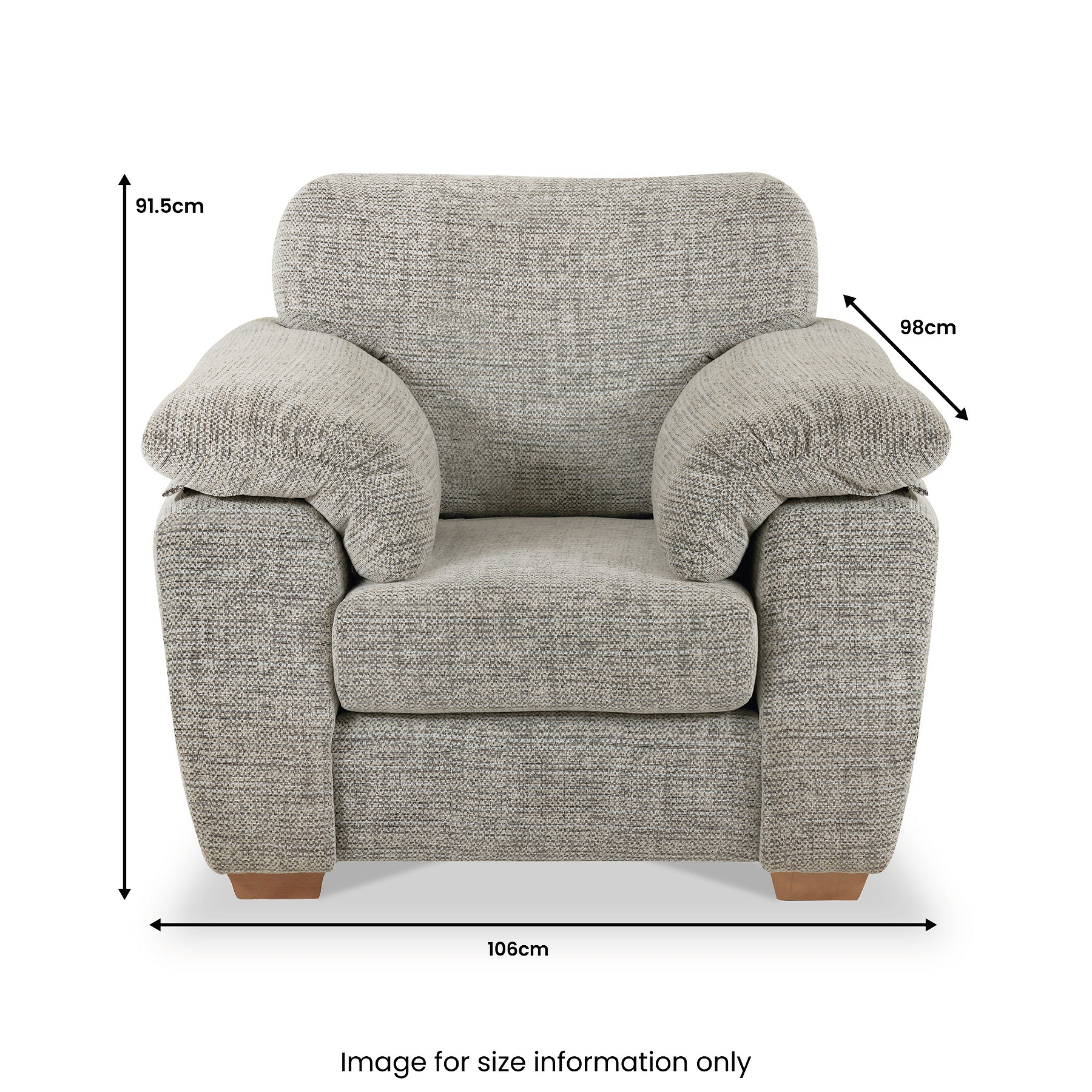 Camden Armchair Tate Grey Bohor Charcoal from Roseland Furniture