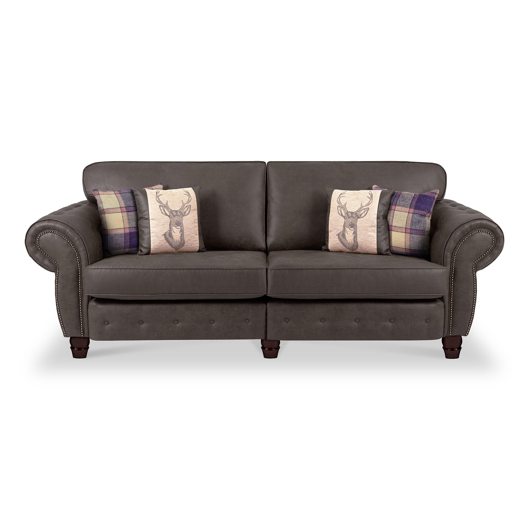 Ashford 4 Seater Sofa Arizona Charcoal from Roseland Furniture