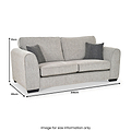 Thornby 3 Seater Sofa Light Grey Charcoal from Roseland Furniture