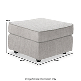 Thornby Standard Footstool Light Grey Charcoal from Roseland Furniture