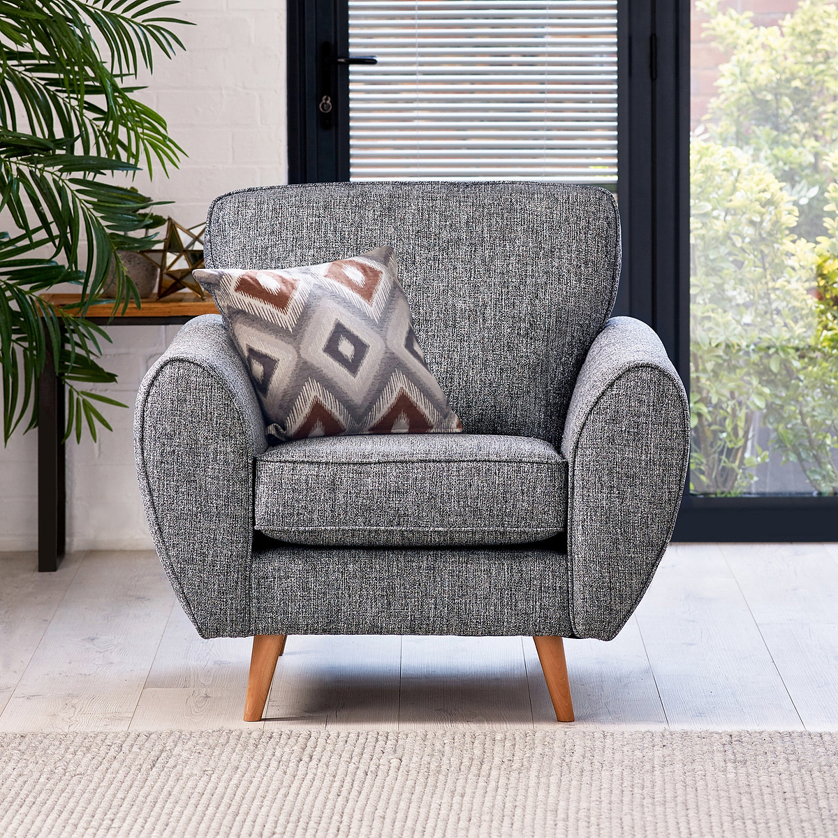 Northwick Armchair Slate with Light Leg from Roseland Furniture