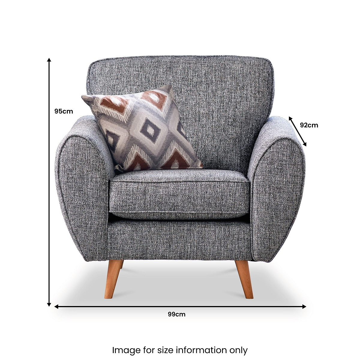 Northwick Armchair Slate with Light Leg from Roseland Furniture