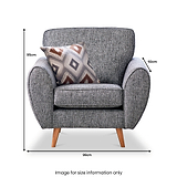 Northwick Armchair Slate with Light Leg from Roseland Furniture