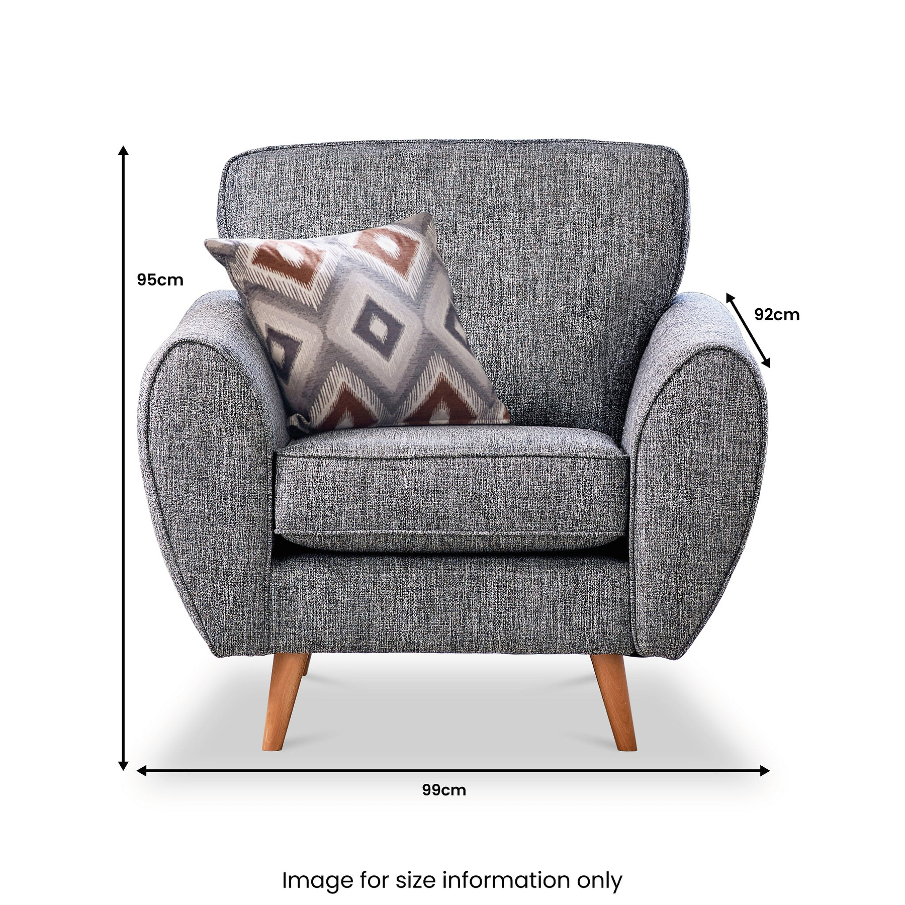 Northwick Armchair Slate with Light Leg from Roseland Furniture