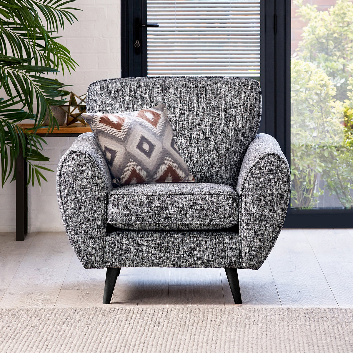 Northwick Armchair Slate with Dark Leg from Roseland Furniture