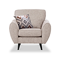 Northwick Armchair Beige with Dark Leg from Roseland Furniture