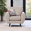 Northwick Armchair Beige with Dark Leg from Roseland Furniture