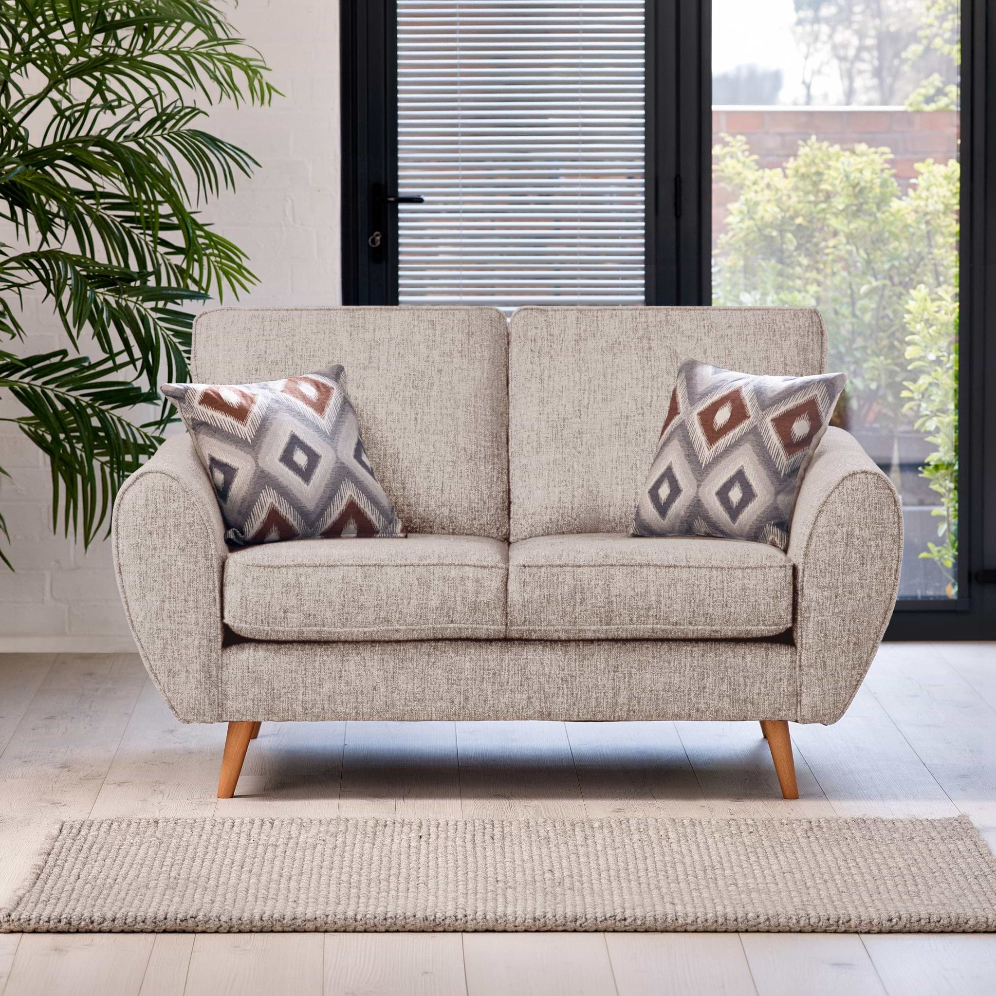 Northwick 2 Seater Sofa Beige with Light Leg from Roseland Furniture