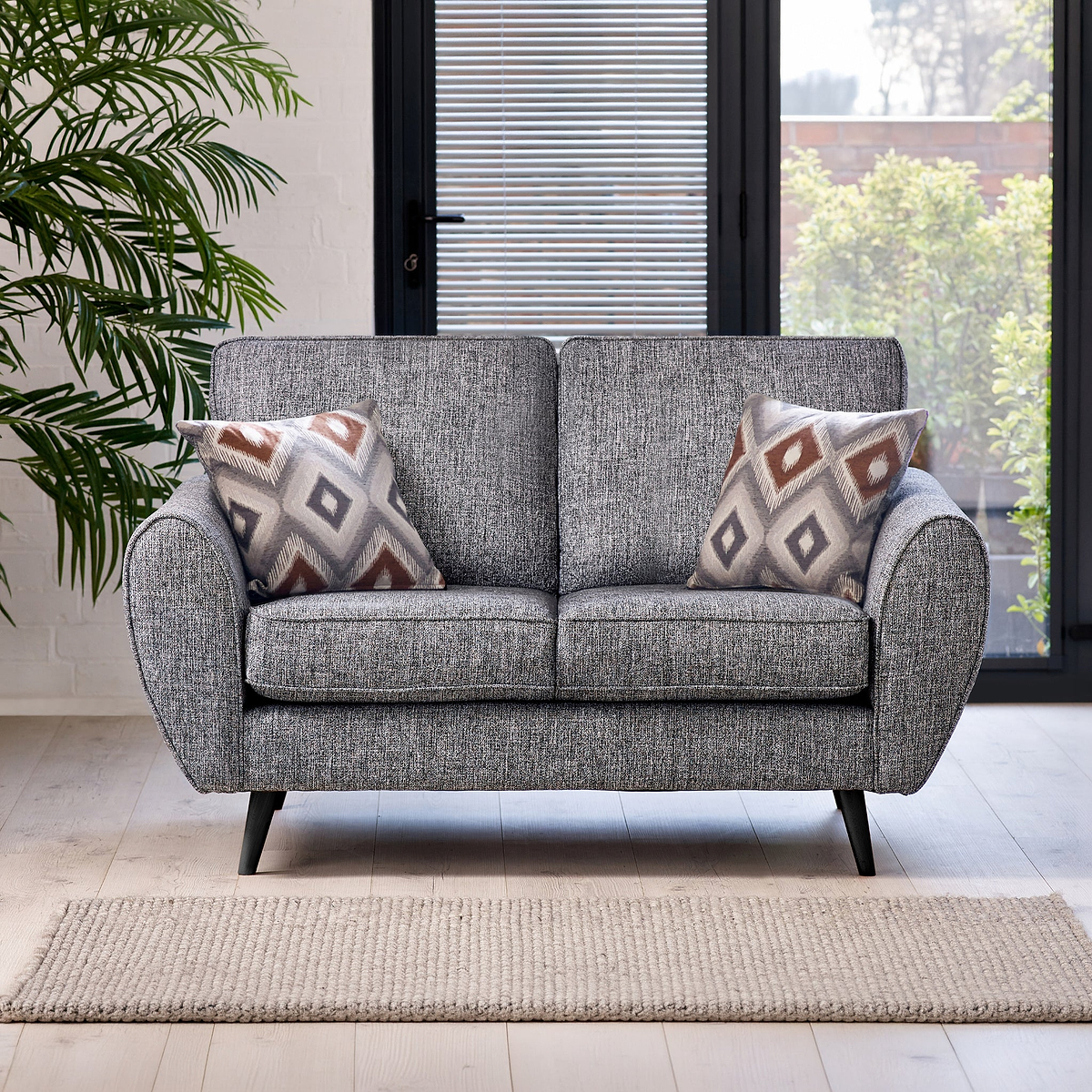 Northwick 2 Seater Sofa Slate with Dark Leg from Roseland Furniture