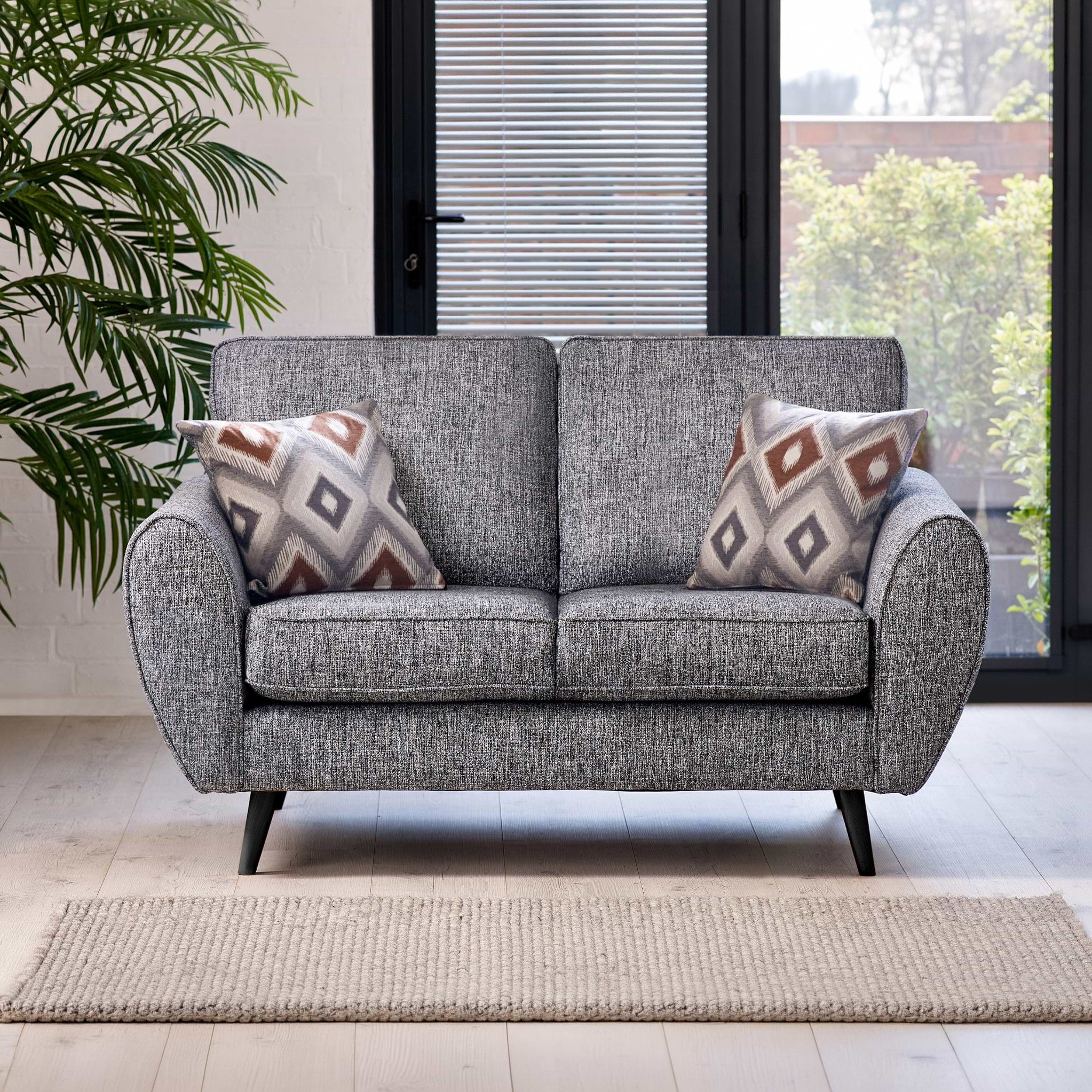 Northwick 2 Seater Sofa Slate with Dark Leg from Roseland Furniture