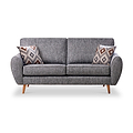 Northwick 3 Seater Sofa Slate with Light Leg from Roseland Furniture