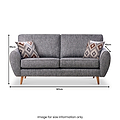 Northwick 3 Seater Sofa Slate with Light Leg from Roseland Furniture