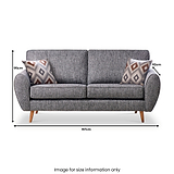 Northwick 3 Seater Sofa Slate with Light Leg from Roseland Furniture
