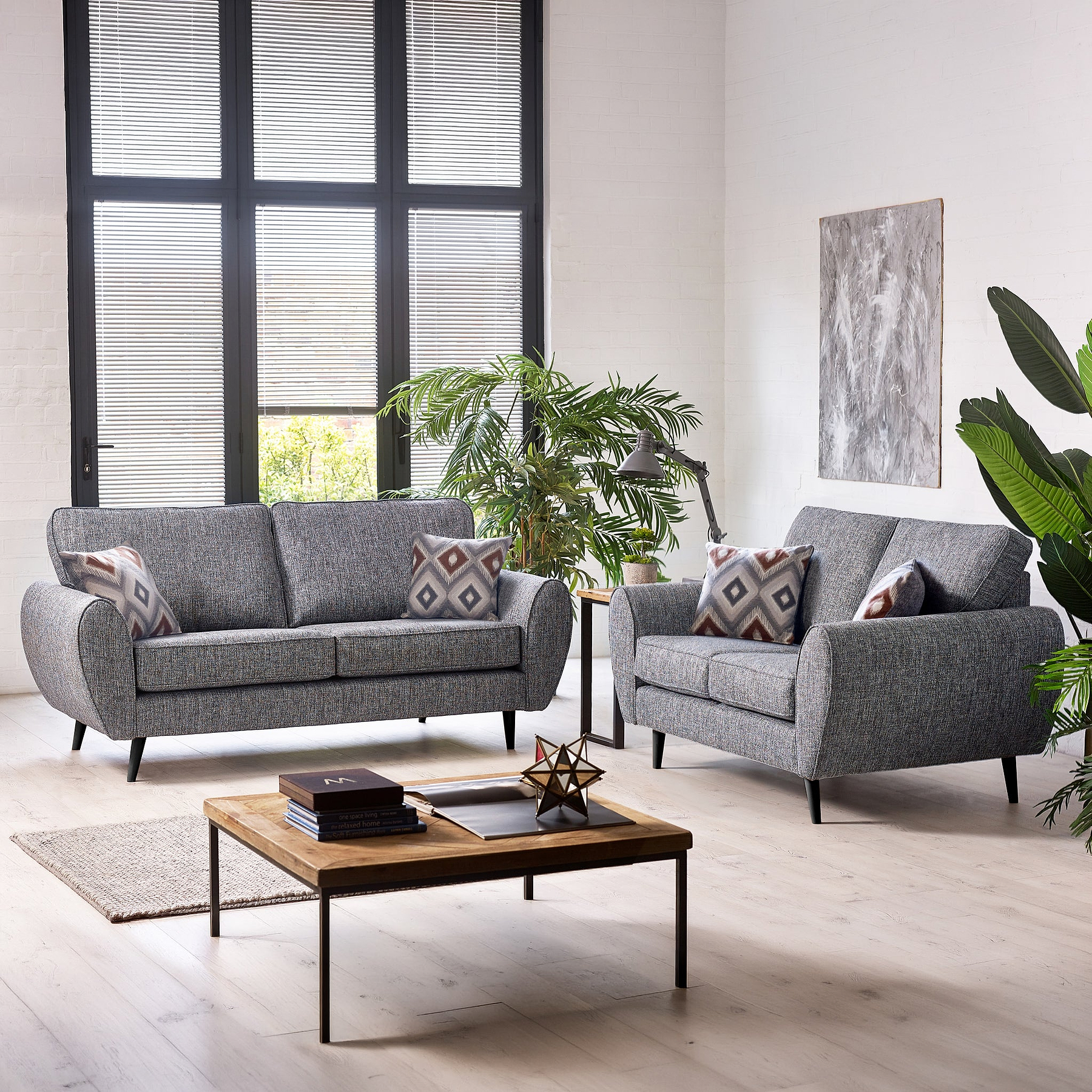 Northwick Sofas Slate with Dark Leg from Roseland Furniture