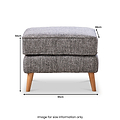 Northwick Footstool Slate with Light Leg from Roseland Furniture