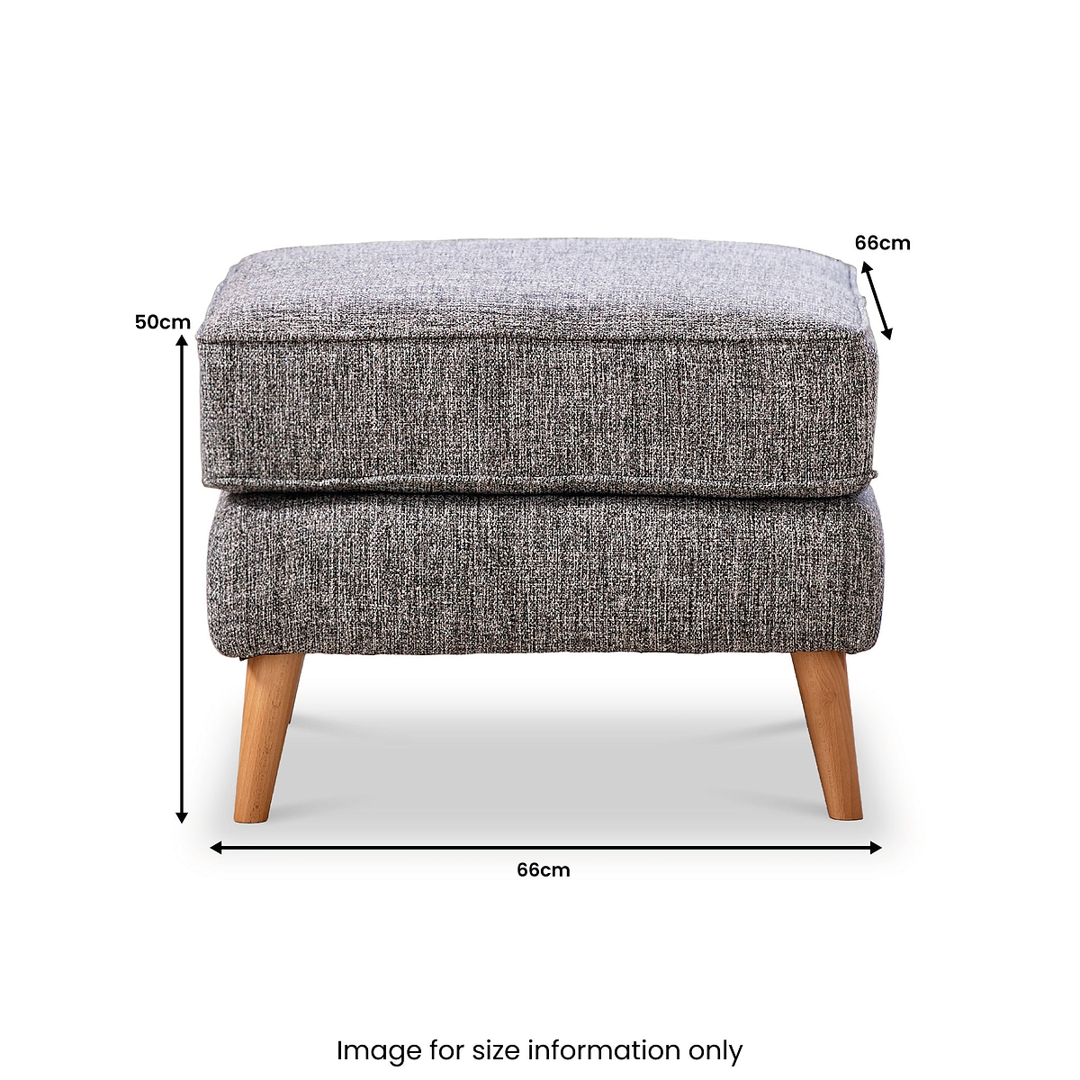 Northwick Footstool Slate with Light Leg from Roseland Furniture