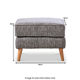 Northwick Footstool Slate with Light Leg from Roseland Furniture