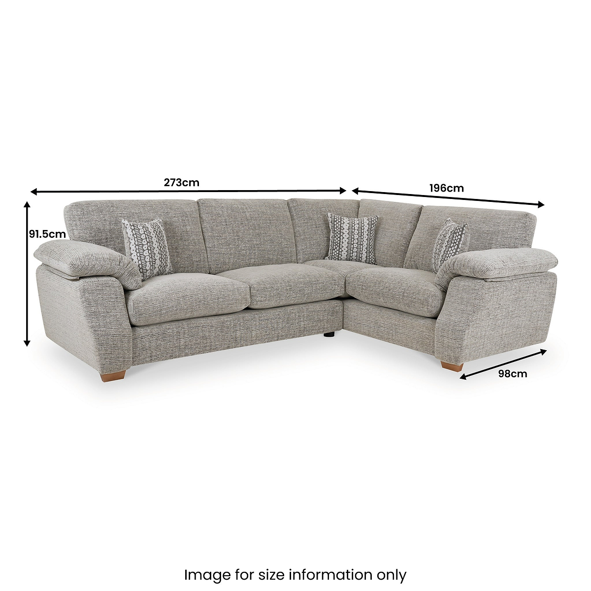 Camden 3 1 Corner Group RHF Tate Grey Bohor Charcoal from Roseland Furniture