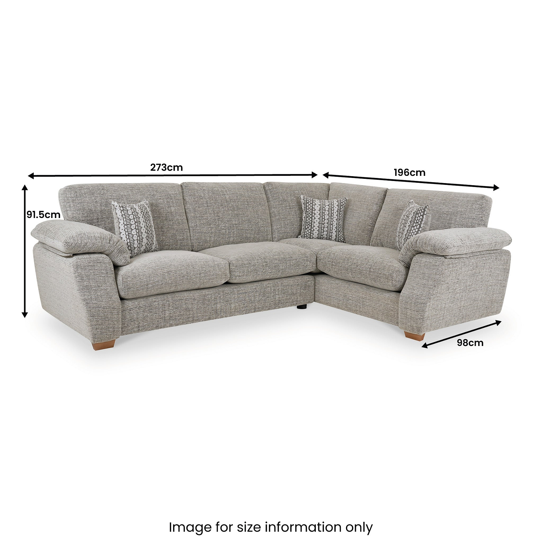 Camden 3 1 Corner Group RHF Tate Grey Bohor Charcoal from Roseland Furniture