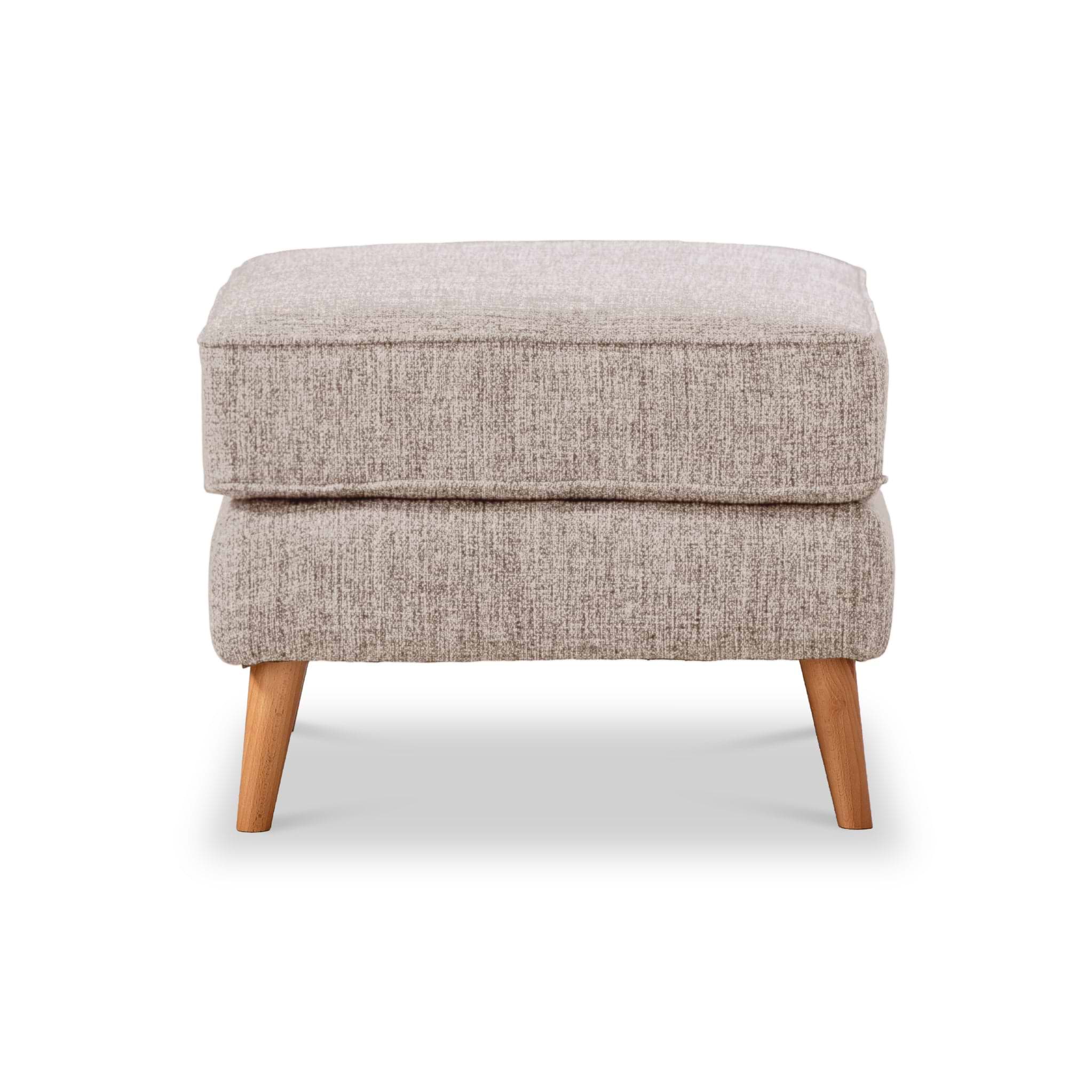 Northwick Footstool Beige with Light Leg from Roseland Furniture