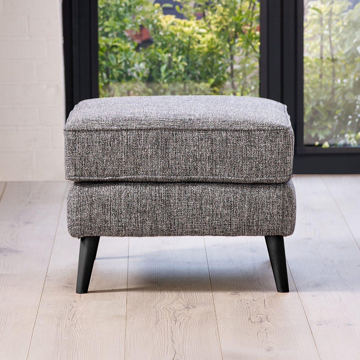 Northwick Footstool Slate with Dark Leg from Roseland Furniture