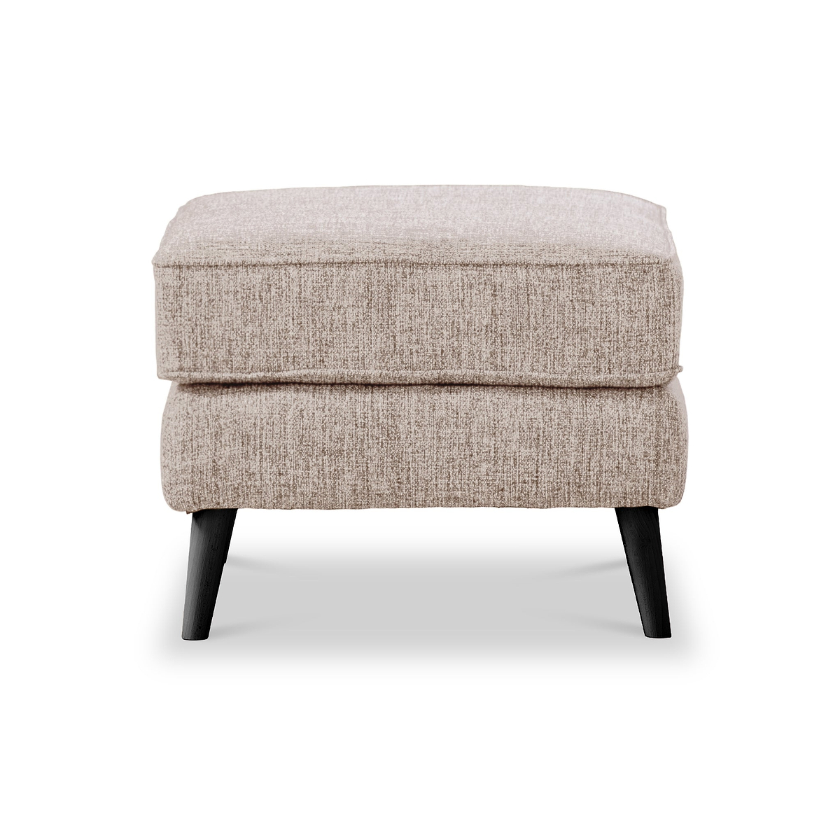 Northwick Footstool Beige with Dark Leg from Roseland Furniture