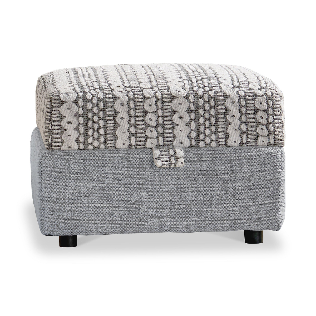 Camden Storage Footstool Tate Silver Bohor Charcoal from Roseland Furniture