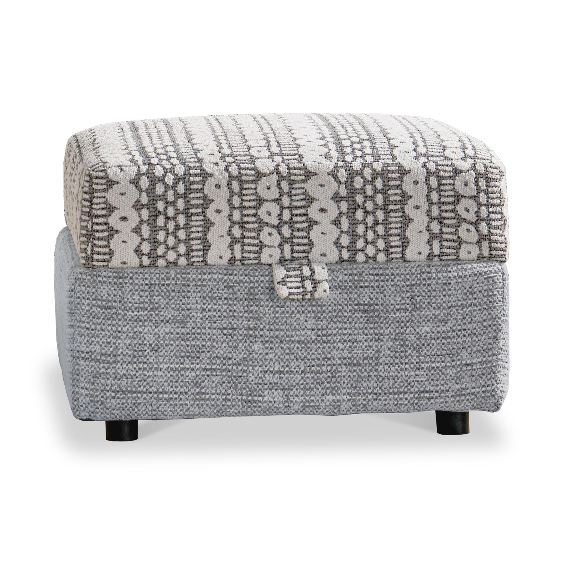 Camden Storage Footstool Tate Silver Bohor Charcoal from Roseland Furniture
