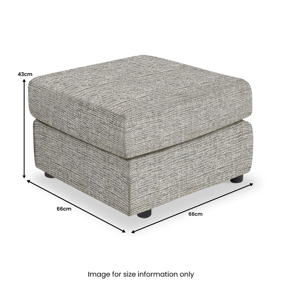 Camden Standard Footstool Tate Grey from Roseland Furniture
