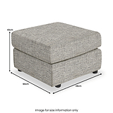 Camden Standard Footstool Tate Grey from Roseland Furniture