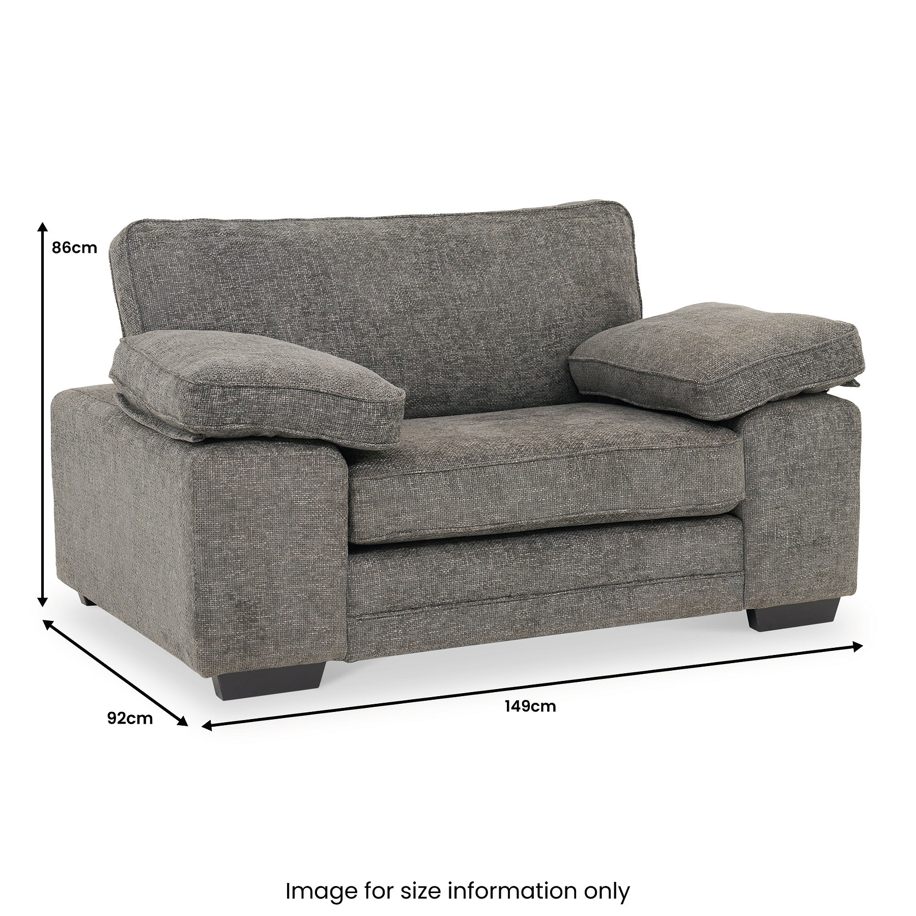 Ralston Snuggle Chair Heinz Grey from Roseland Furniture