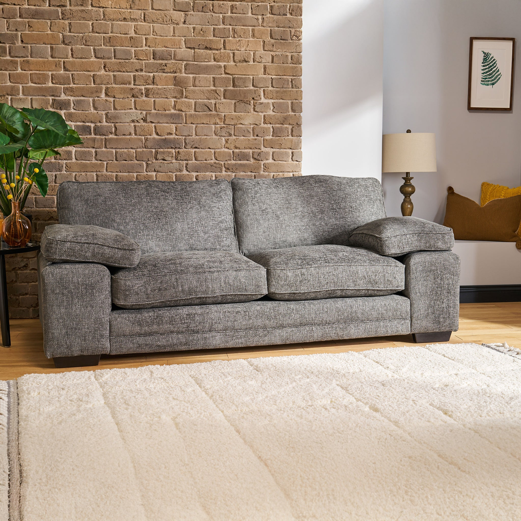 Ralston 3 Seater Sofa Heinz Grey from Roseland Furniture