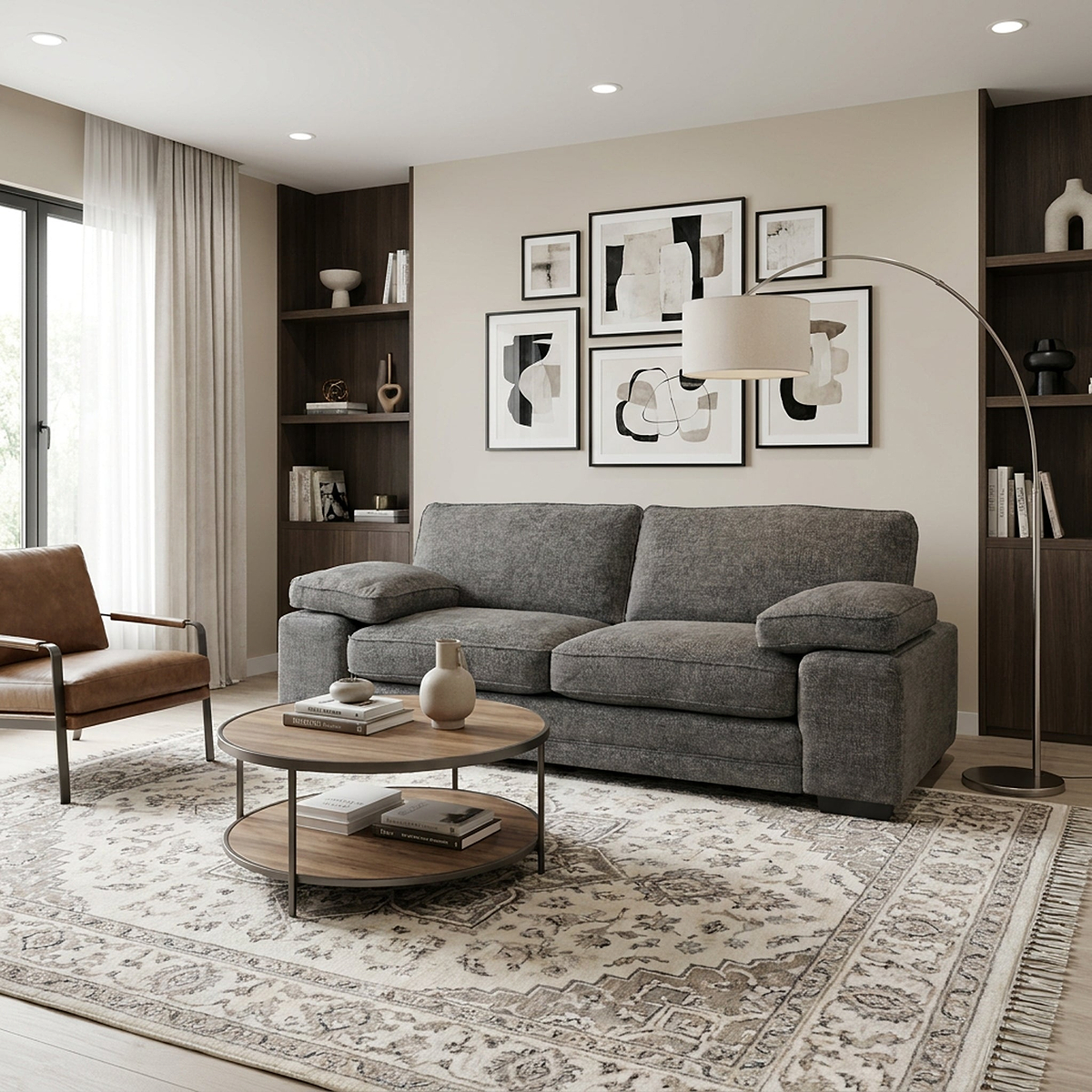 Ralston 3 Seater Sofa Heinz Grey from Roseland Furniture