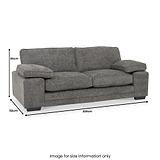 Ralston 3 Seater Sofa Heinz Grey from Roseland Furniture