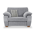 Camden Snuggle Chair Tate Silver Bohor Charcoal from Roseland Furniture