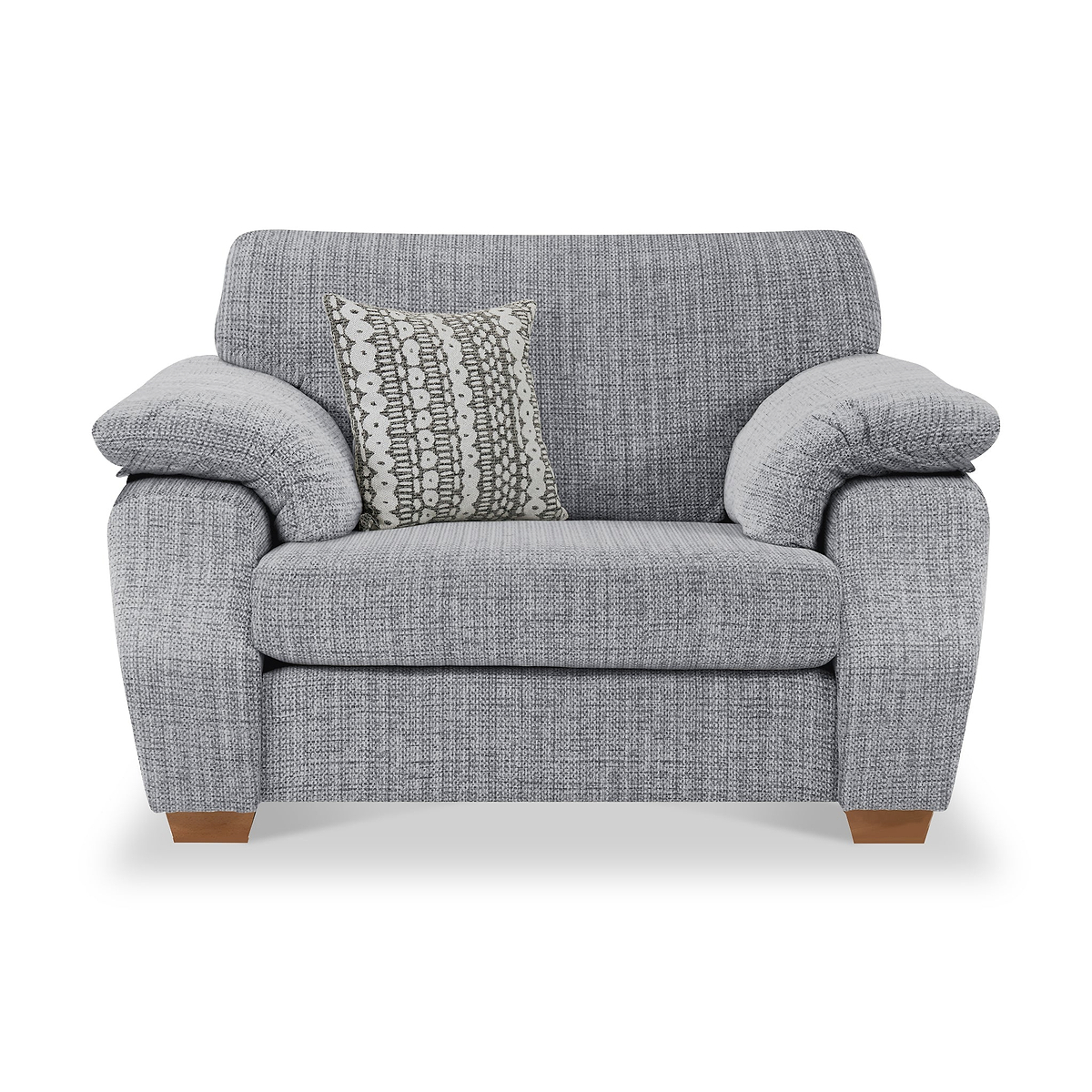 Camden Snuggle Chair Tate Silver Bohor Charcoal from Roseland Furniture