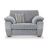 Camden Snuggle Chair Tate Silver Bohor Charcoal from Roseland Furniture