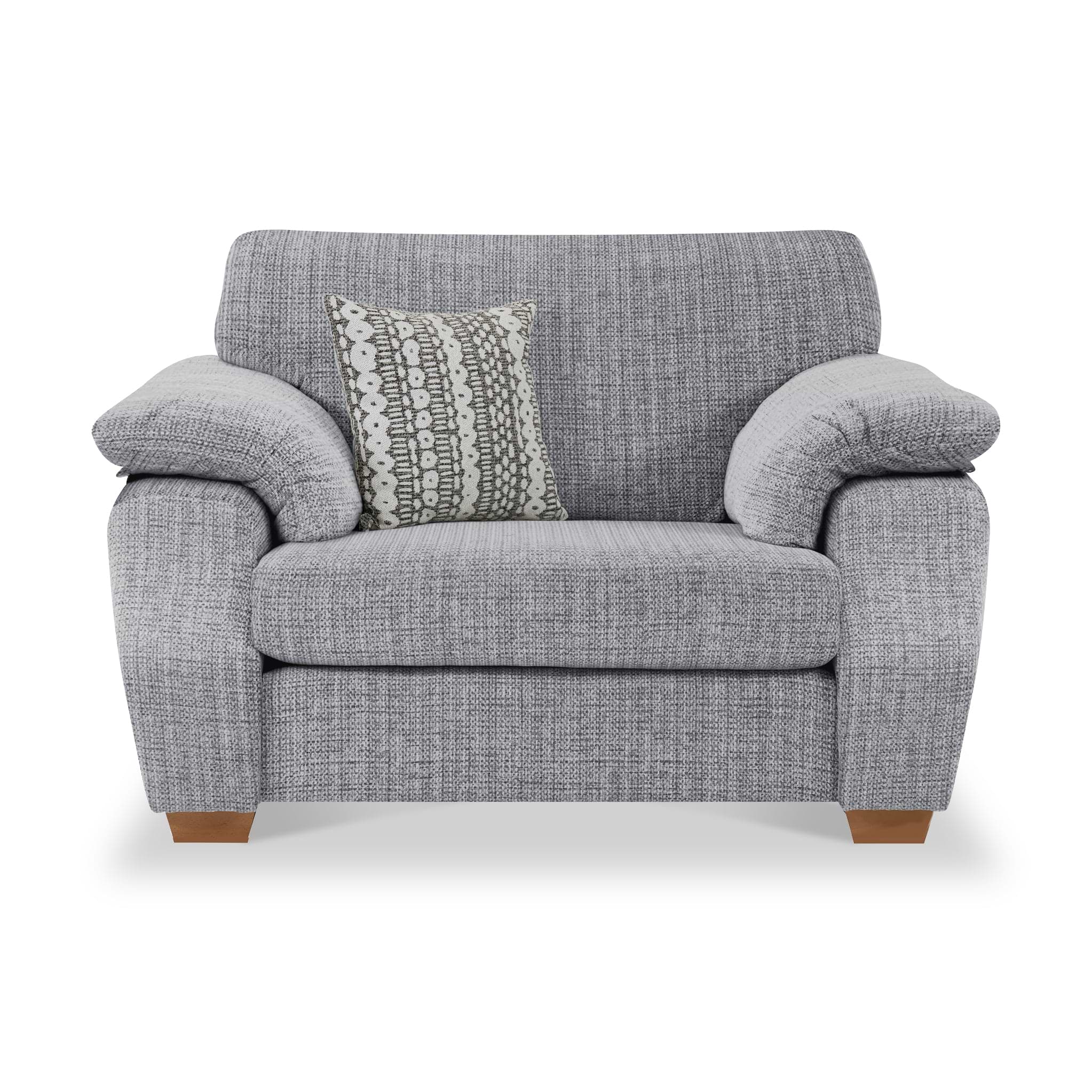 Camden Snuggle Chair Tate Silver Bohor Charcoal from Roseland Furniture