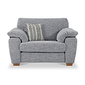 Camden Snuggle Chair Tate Silver Bohor Charcoal from Roseland Furniture