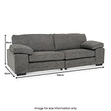 Ralston 4 Seater Sofa Heinz Grey from Roseland Furniture