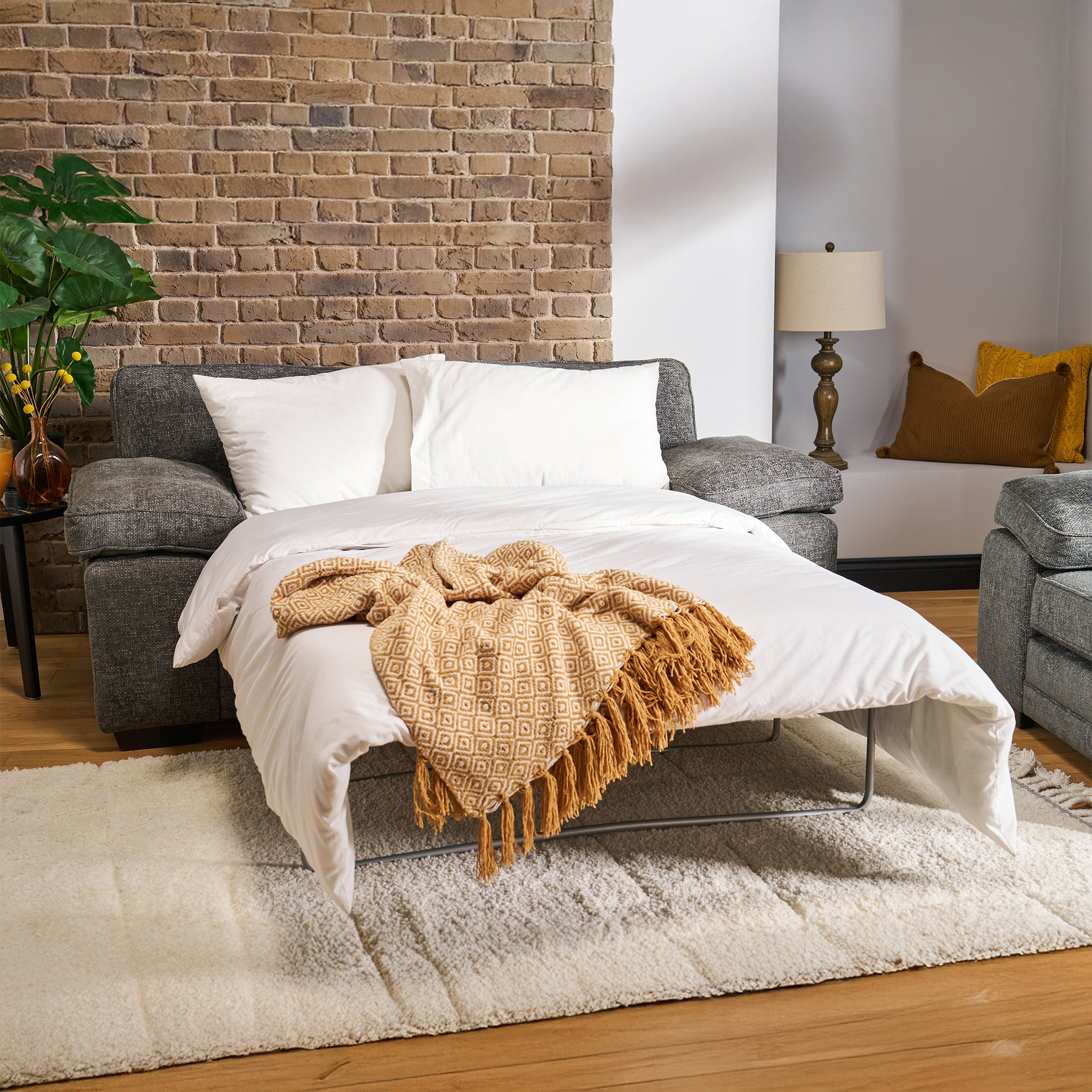 Ralston 2 Seater Sofa Bed Heinz Grey from Roseland Furniture