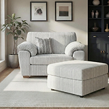 Camden Snuggle Chair Tate Cream Bohor Brown from Roseland Furniture