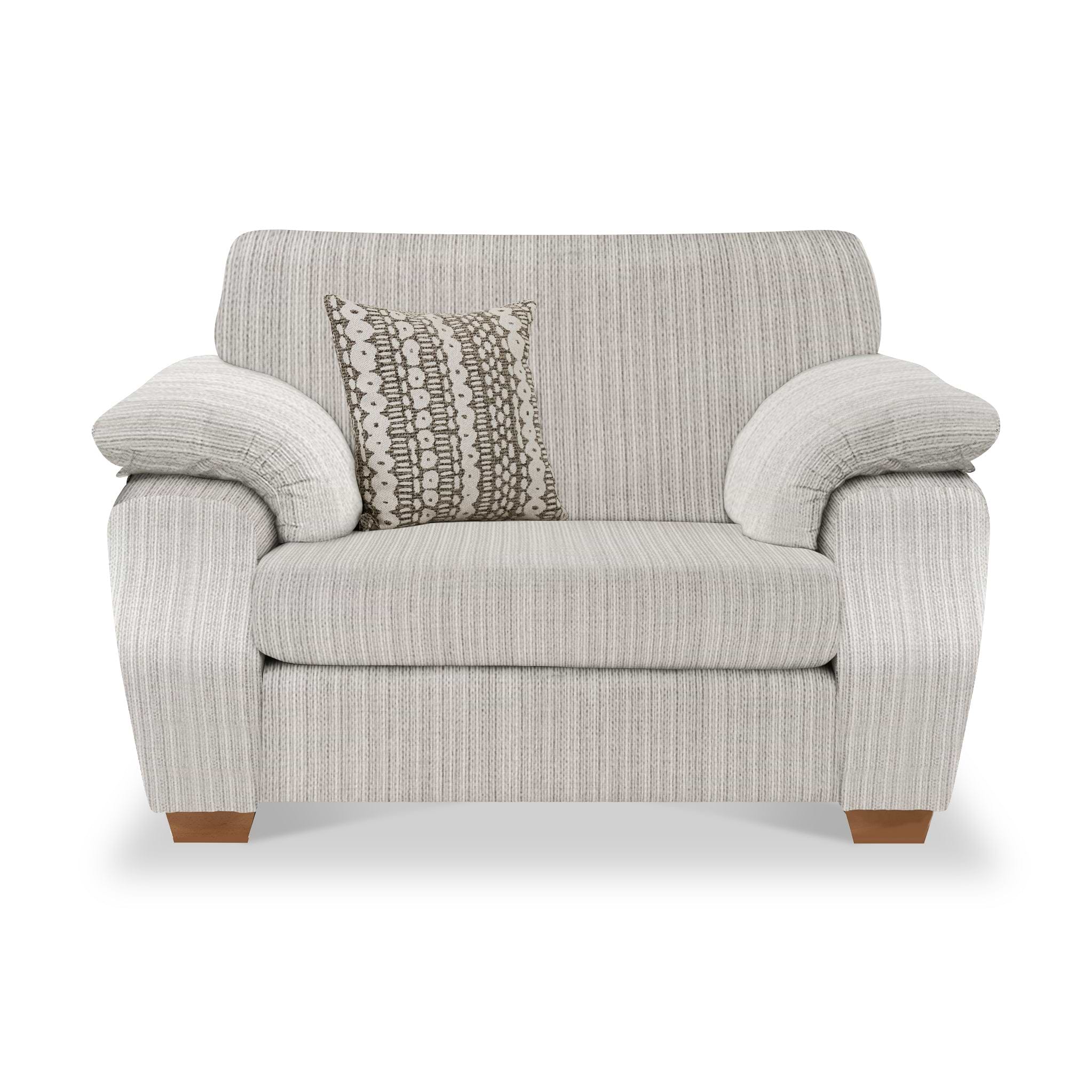 Camden Snuggle Chair Tate Cream Bohor Brown from Roseland Furniture