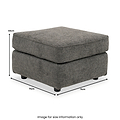 Ralston Standard Footstool Heinz Grey from Roseland Furniture