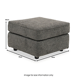Ralston Standard Footstool Heinz Grey from Roseland Furniture